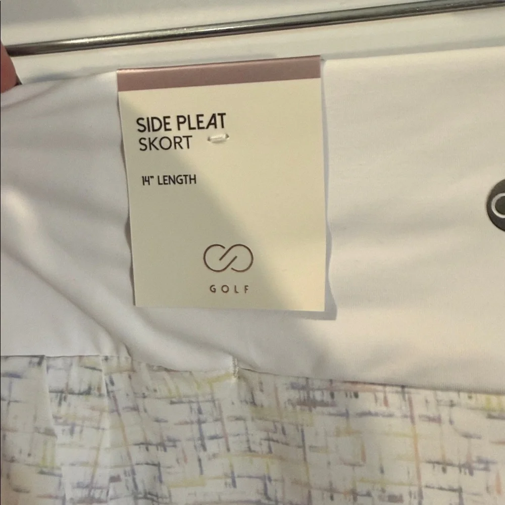 NWT CALIA Women's 14" Side Pleat Golf Skort in Cross Thatch Cool Medium - Picture 7 of 8